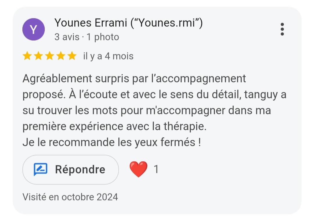 avis thérapeute accompagnement recommandation